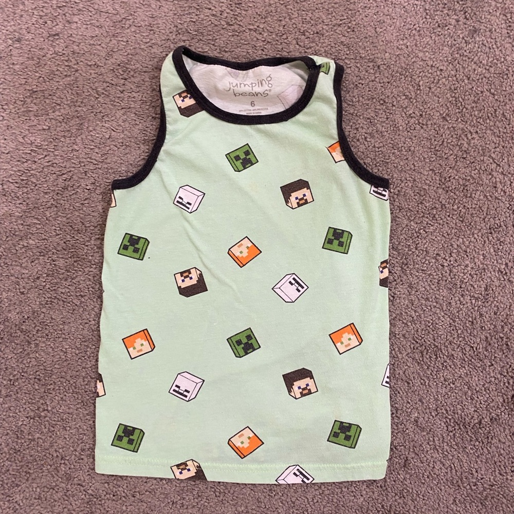 Boys Minecraft Tank Top Size 6